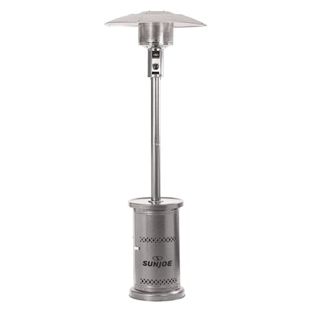 Sun Joe 48000-BTU Max Propane OD Patio Heater w/Wheels and Built in Bar Table, Silver SJPPH48-SLV